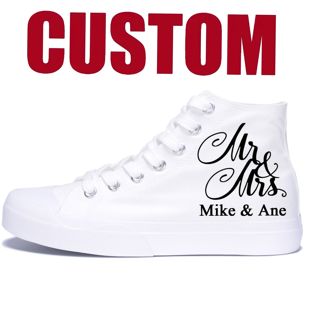 mens custom high top canvas sneakers a full print design