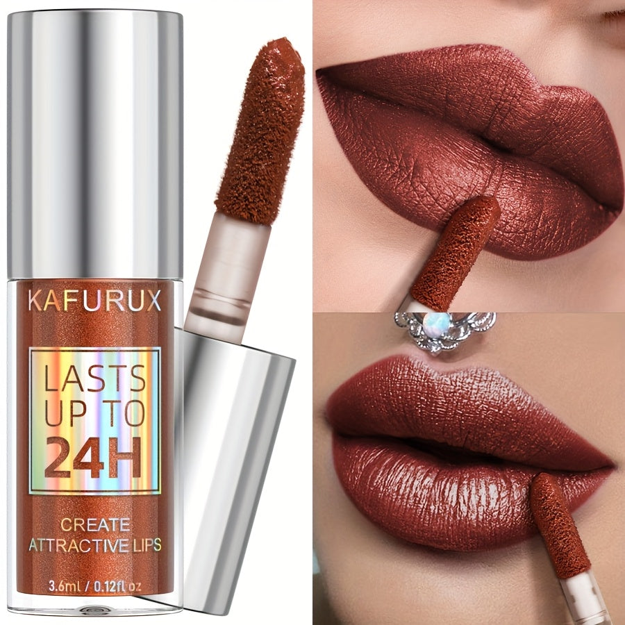 natural shiny sparkle reddish brown lip glaze vibrant colors