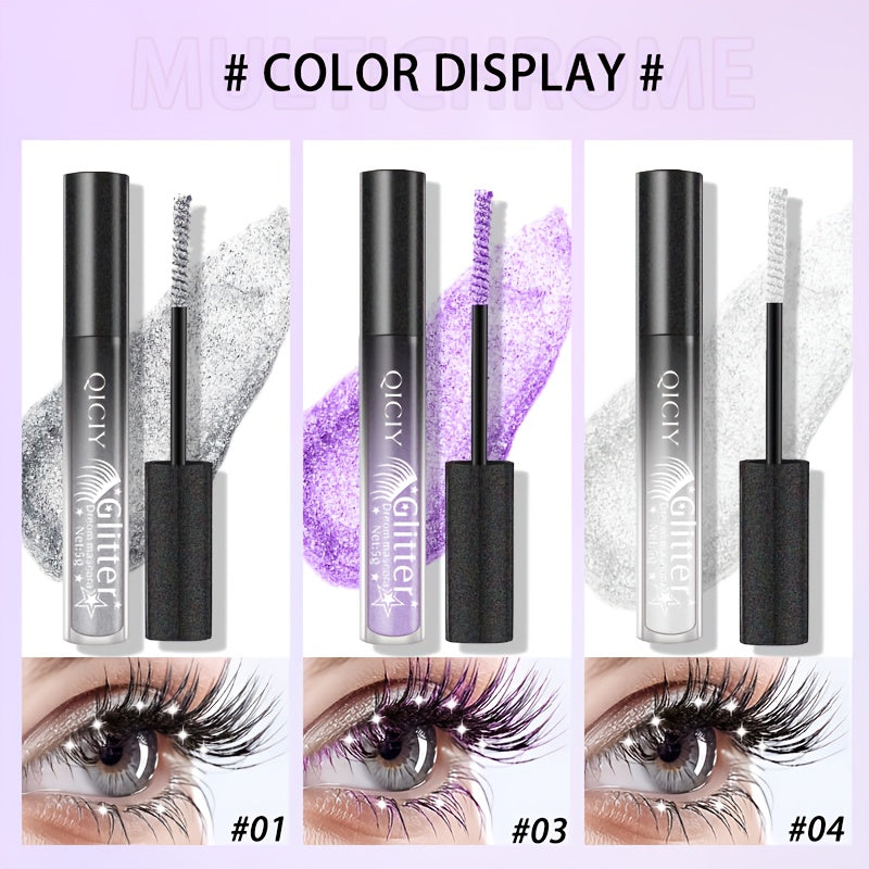long lasting sparkling mascara metal spiral brush volume
