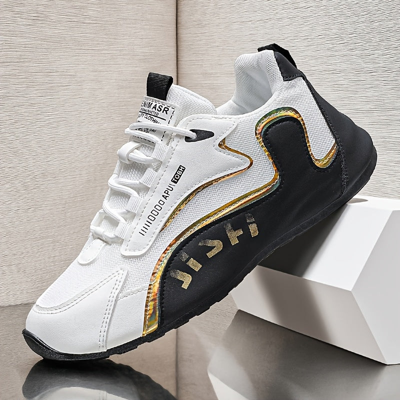 1 pair mens casual sports shoes round toe low