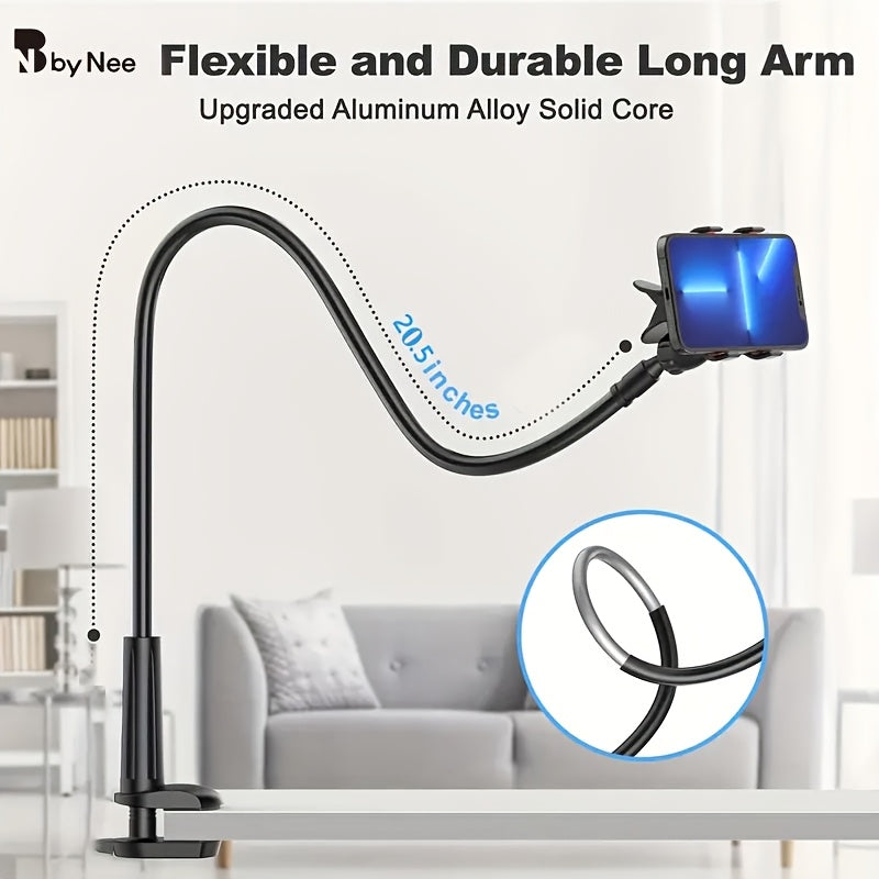 360 degree rotation phone holder spiral base lazy person