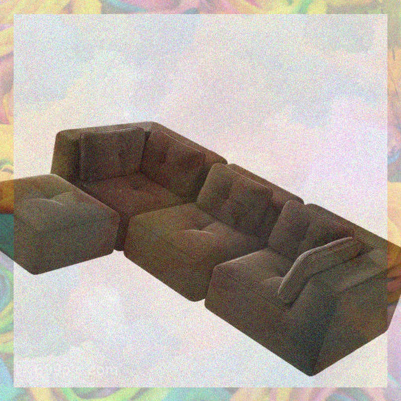 modern modular sectional sofa living room corduroy fabric 3