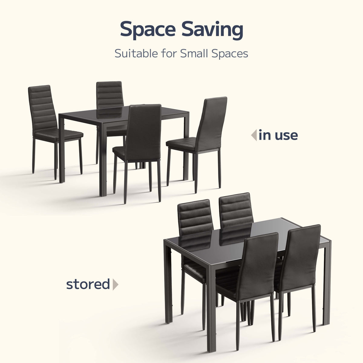 5 piece glass top dining set 5pcs glass dining table