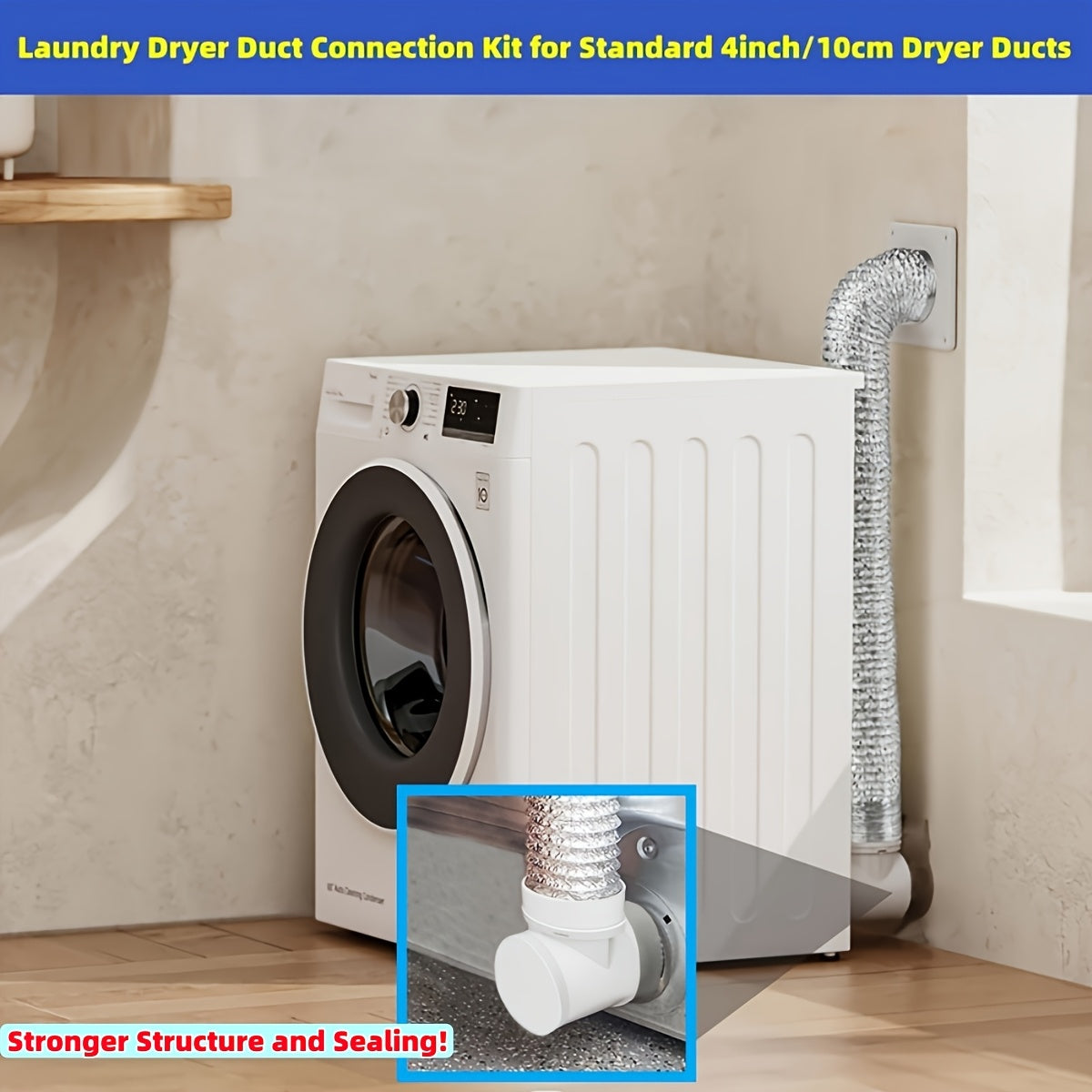 laundry dryer duct connection kit suitable standard 4inch