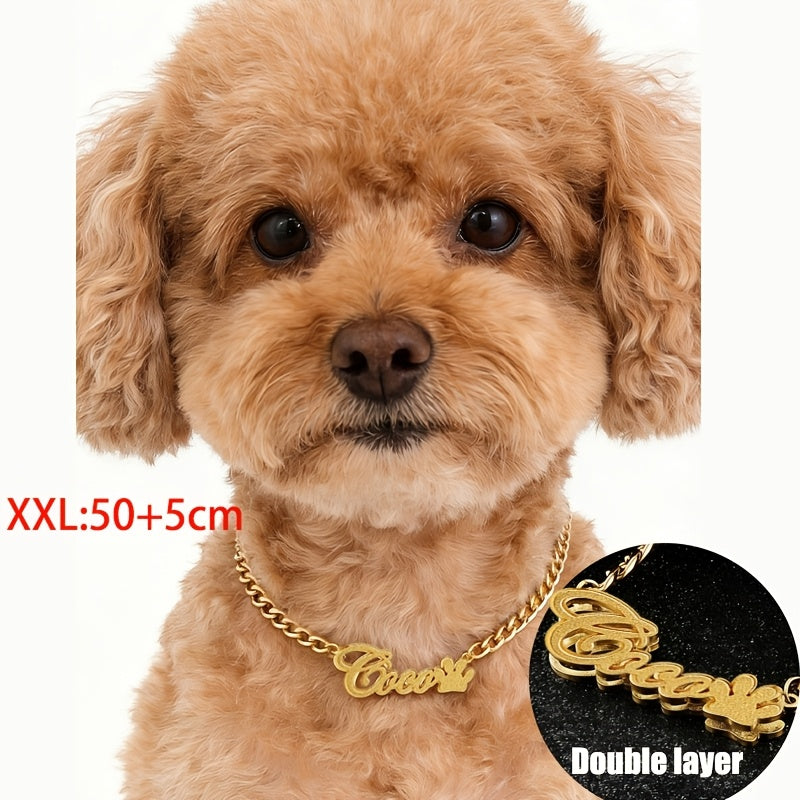 custom name necklace   thick chain suitable dogs