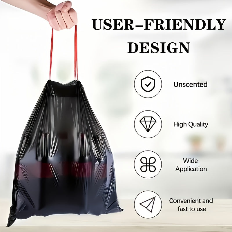 thickened leak proof odor proof drawstring garbage bags tear