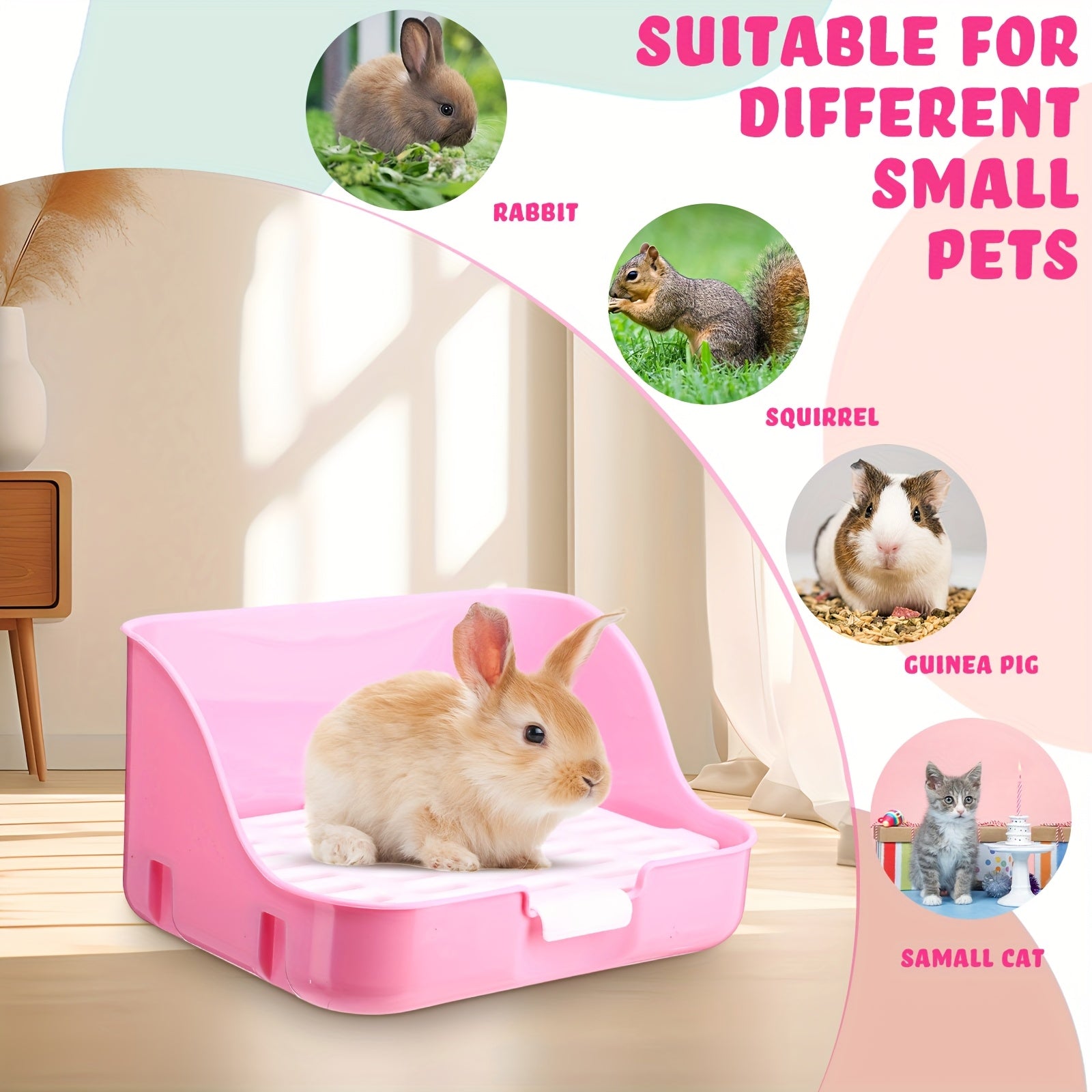 15pcs rabbit starter kit small litter box animal grooming