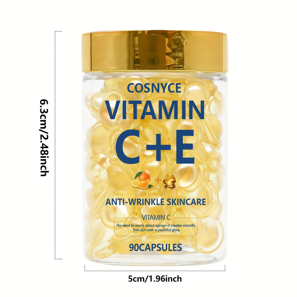 cosnyce 90pcs vitamin c e skincare essence capsules vitamin