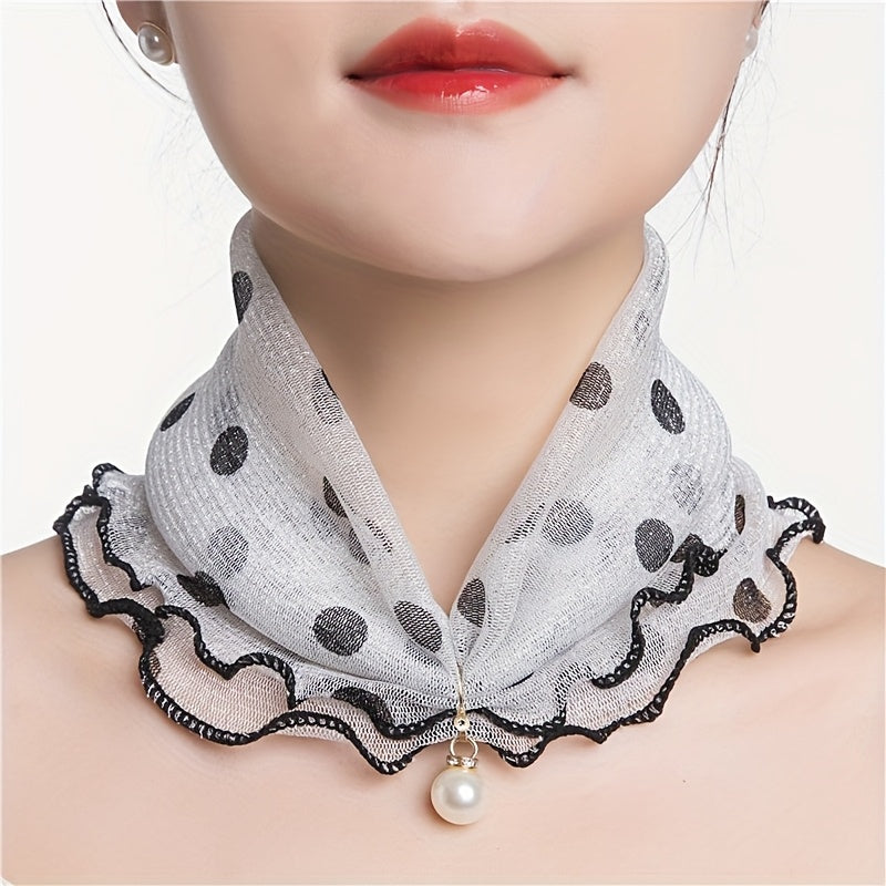 4pcs womens mesh headscarves chiffon veil neck covers