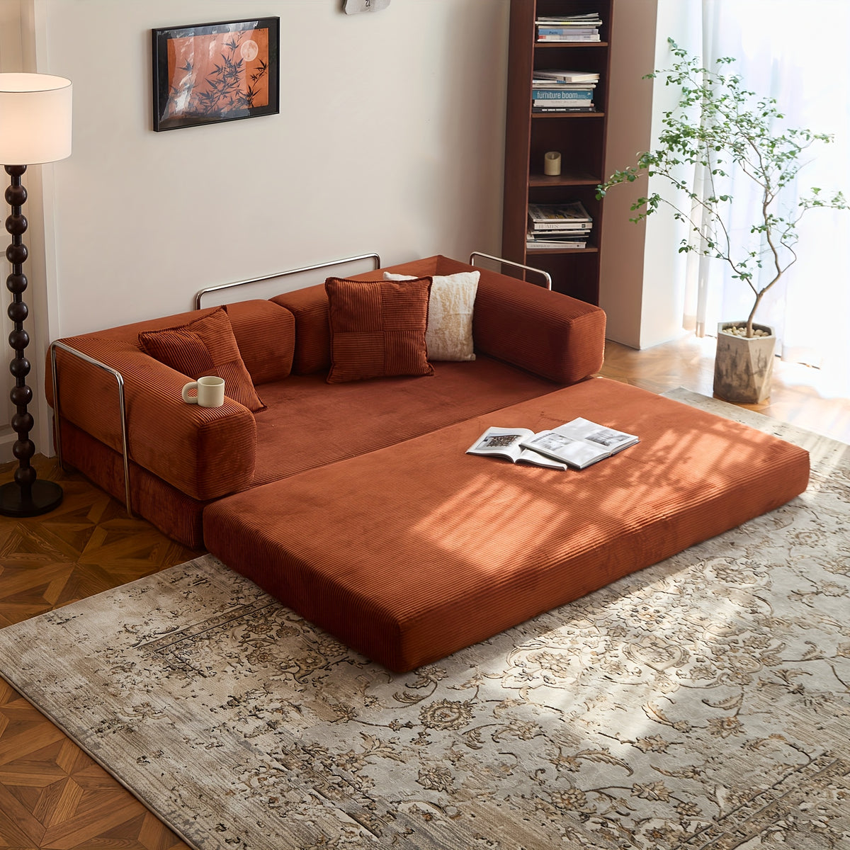 bed foam mattress corduroy upholstery