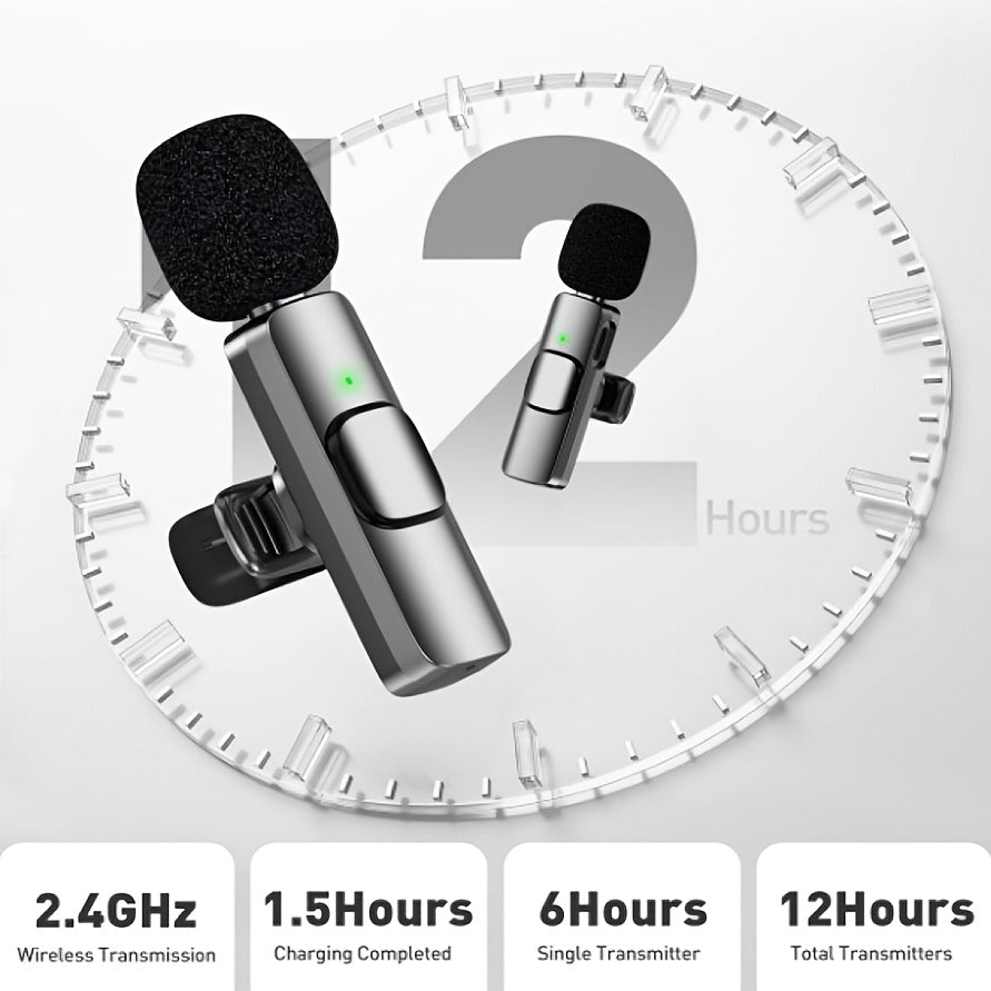 professional dual wireless lapel microphone system
