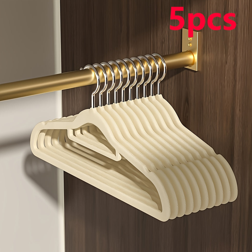 5pcs flocked hangers   pendants flocking non slip