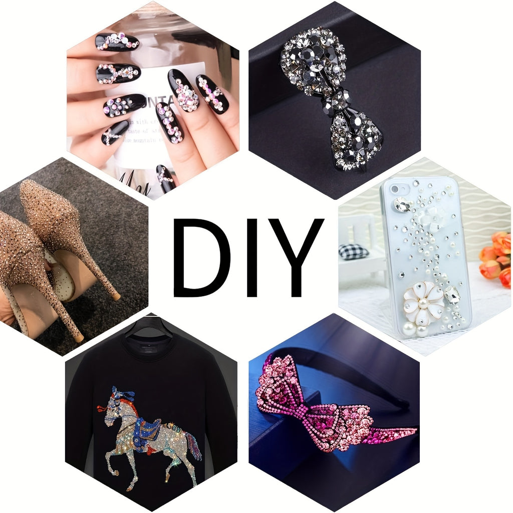 approximately 19500 3mm resin rhinestones in 24 colors