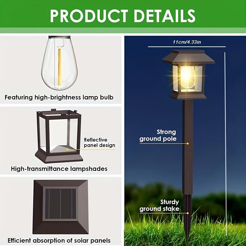 12pcs solar pathway lights   bright led solar
