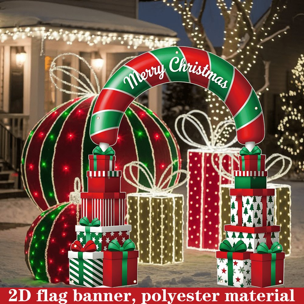 2d flat 2d door banner 2d flat single panel large christmas