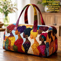 printed design not textured queen size tote bag featuring