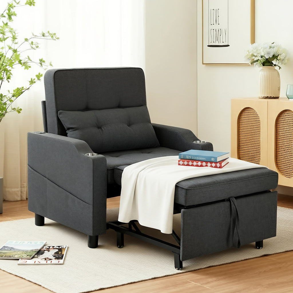 3 in 1 folding sofa bed convertible sleeper chair bed space