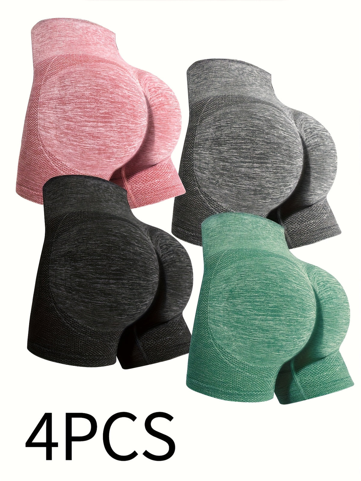4  womens   lifting shaping shorts yoga pants 4pcs set