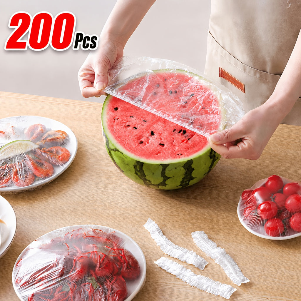 200pcs reusable elastic food covers made durable food grade