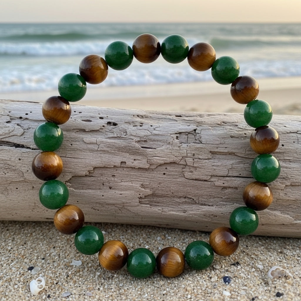 natural   tigers eye stone bracelet handmade bohemian