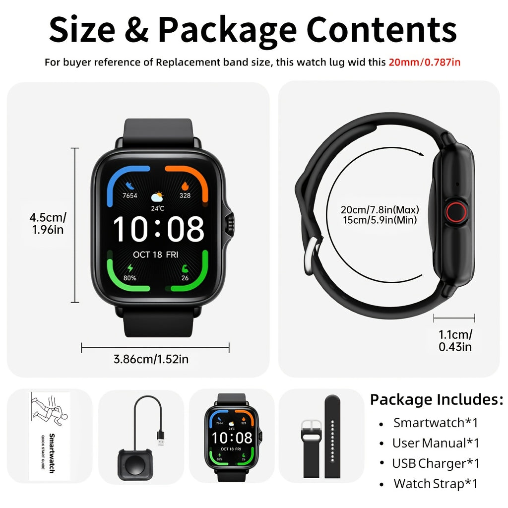 smart watch 1 83 full   display message answer