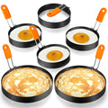 6pcs professional egg ring pancake ring set stainless steel