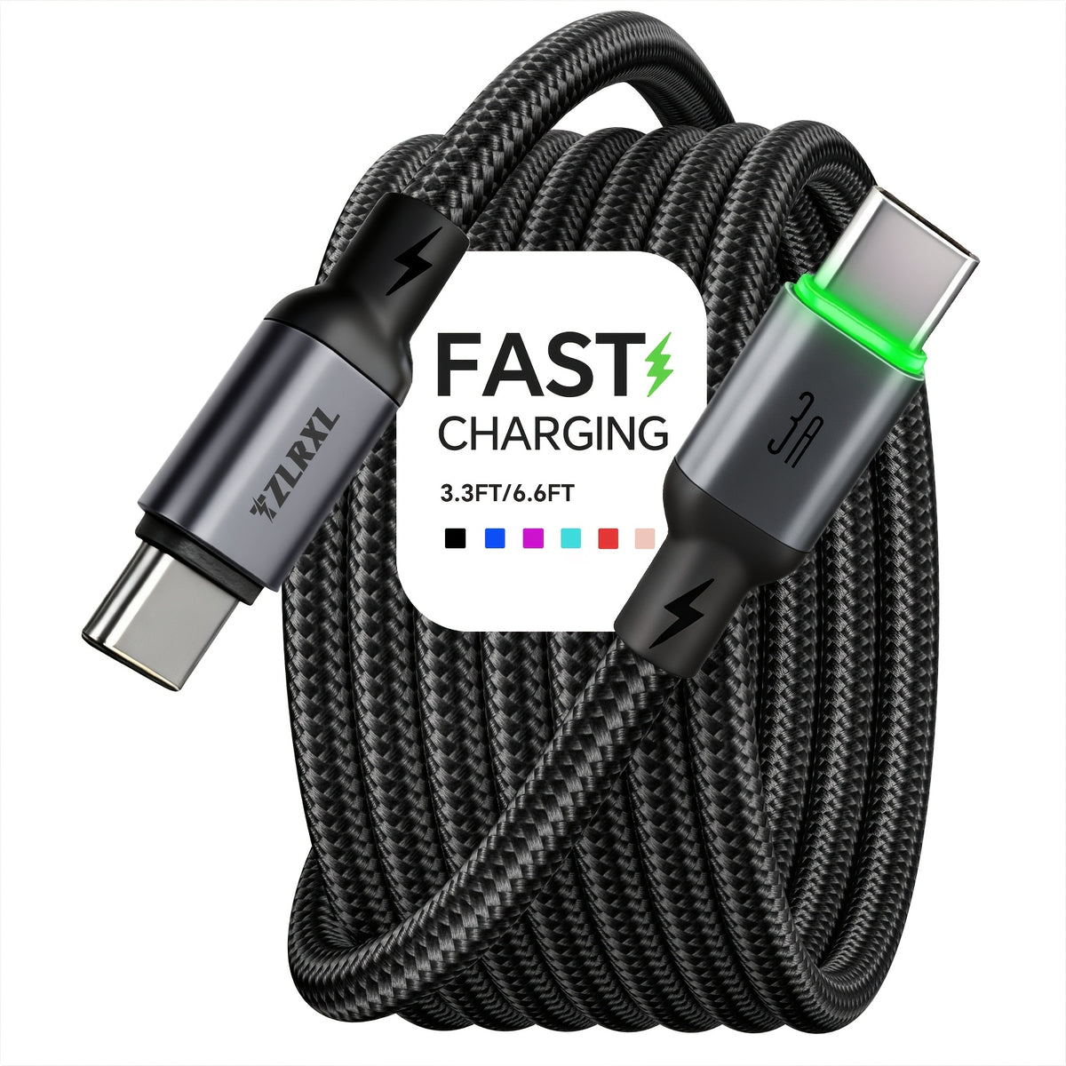 type c 100w nylon braided super fast charging data cable