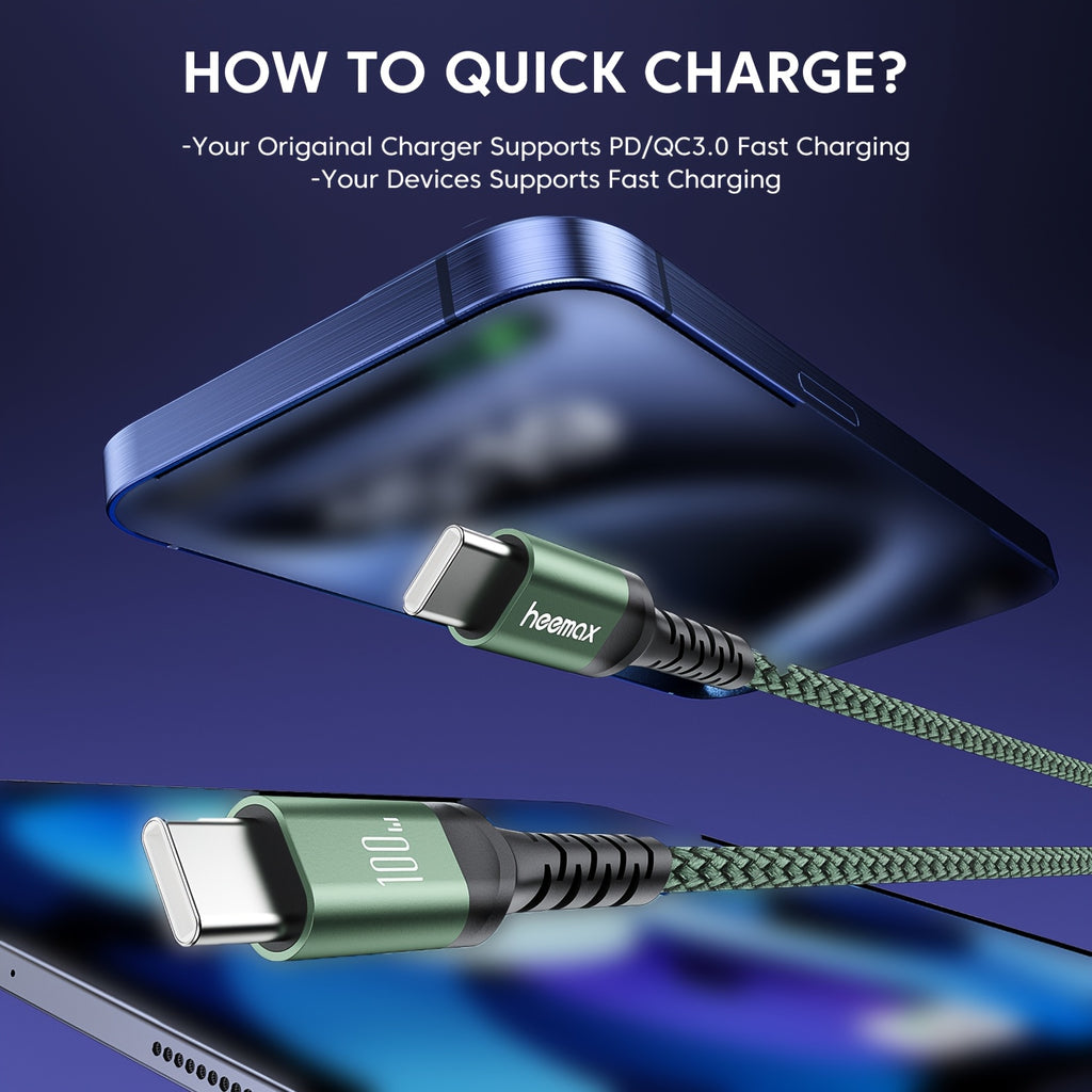 100w   charging cable pd3 0 high speed type c