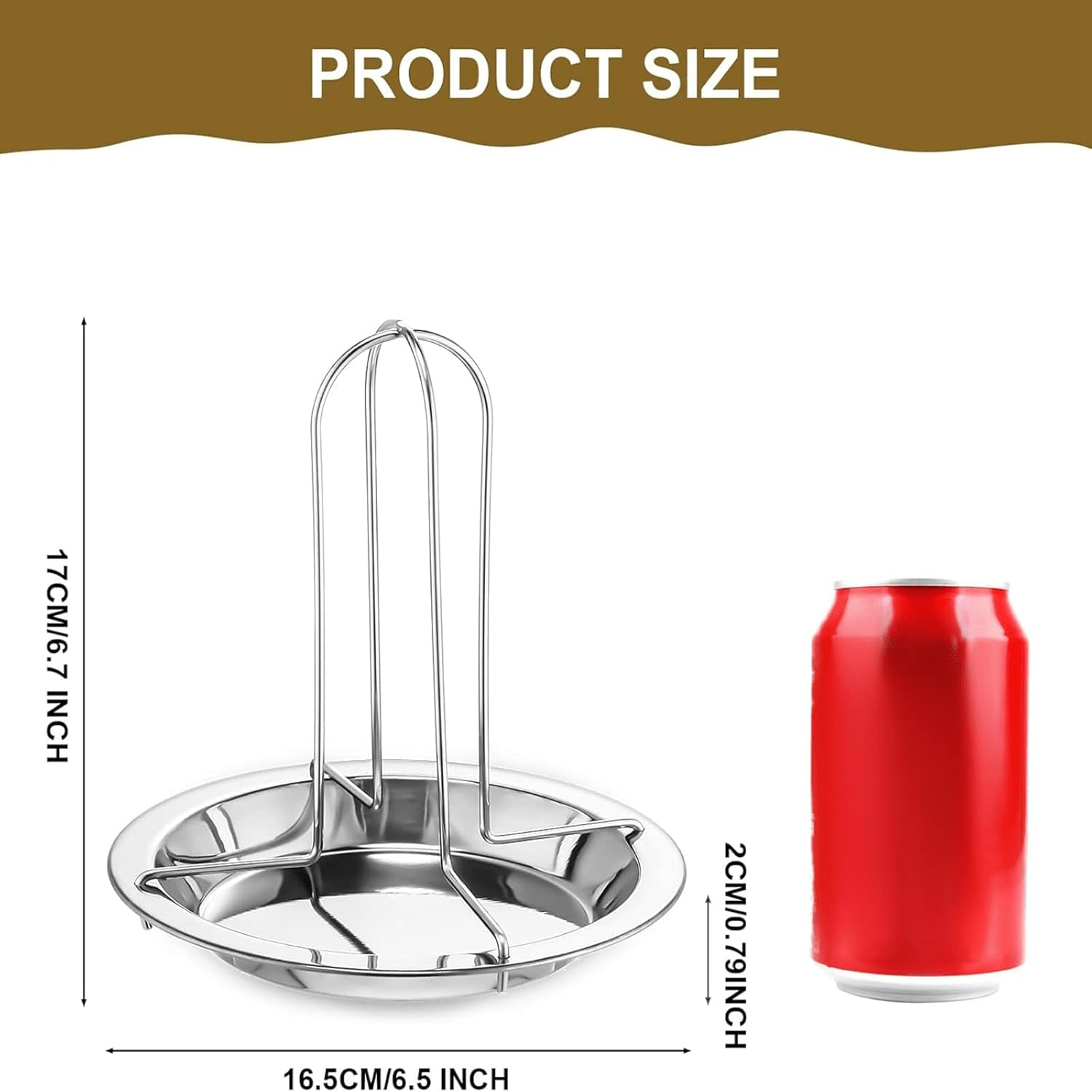 1pc silver stainless steel grilled chicken rack turkey