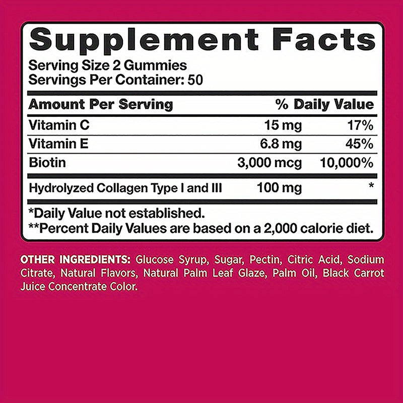 hair skin nails collagen   biotin vitamin c e