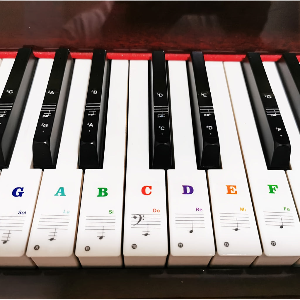 removable piano keyboard letter stickers compatible piano