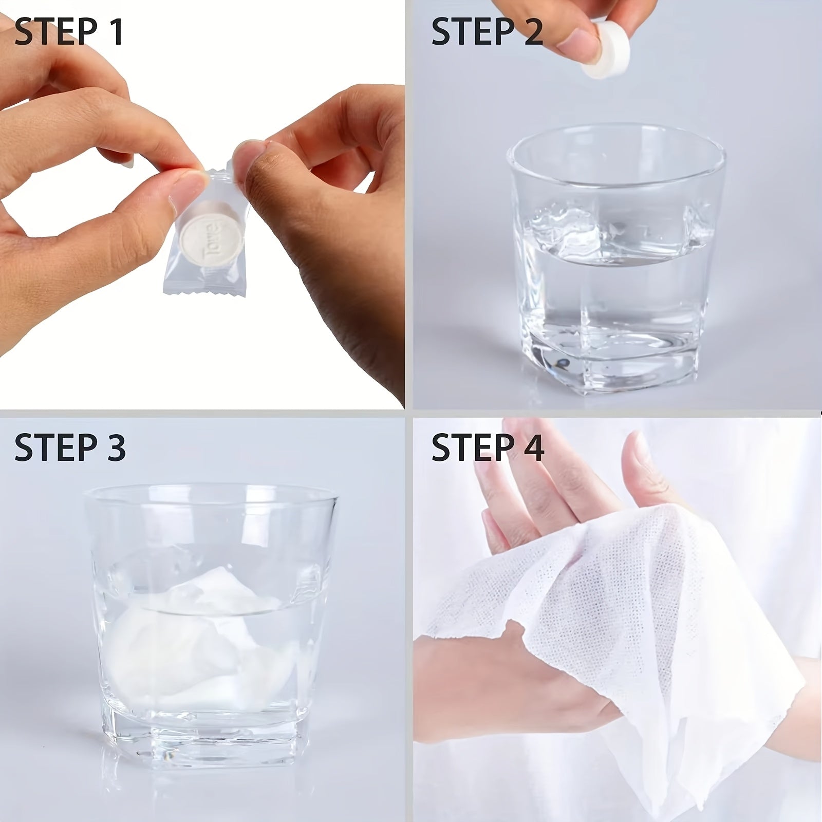 50 pack portable compressed towels disposable facial