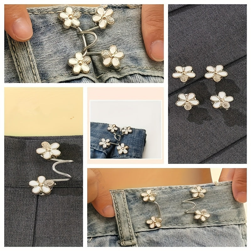2 sets 12pcs 8 button 4 button rod   floral