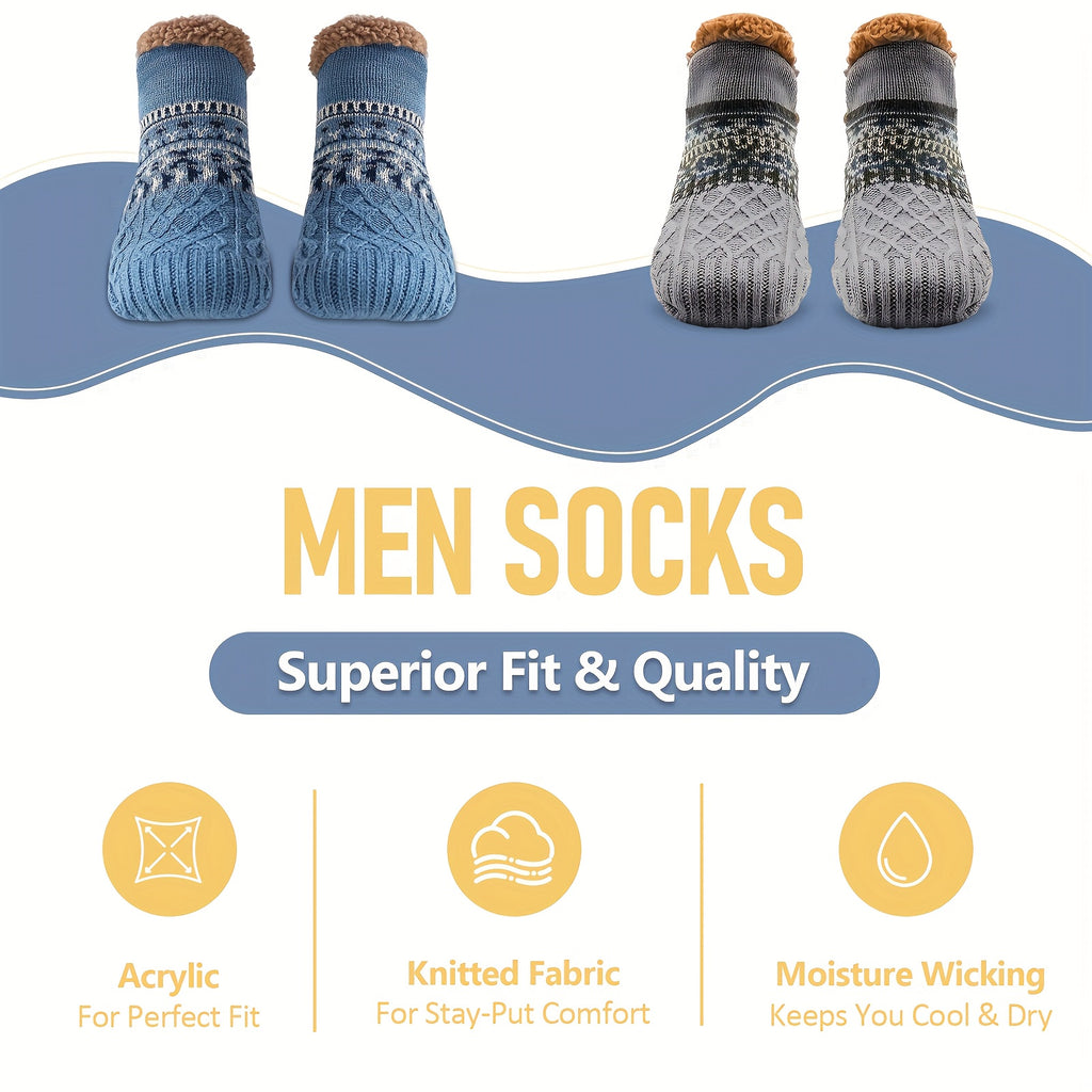 mens   bed slippers warm   knitted non slip