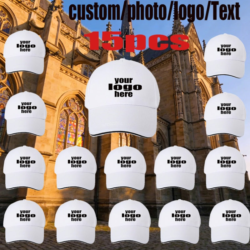 15pcs personalized custom baseball caps diy
