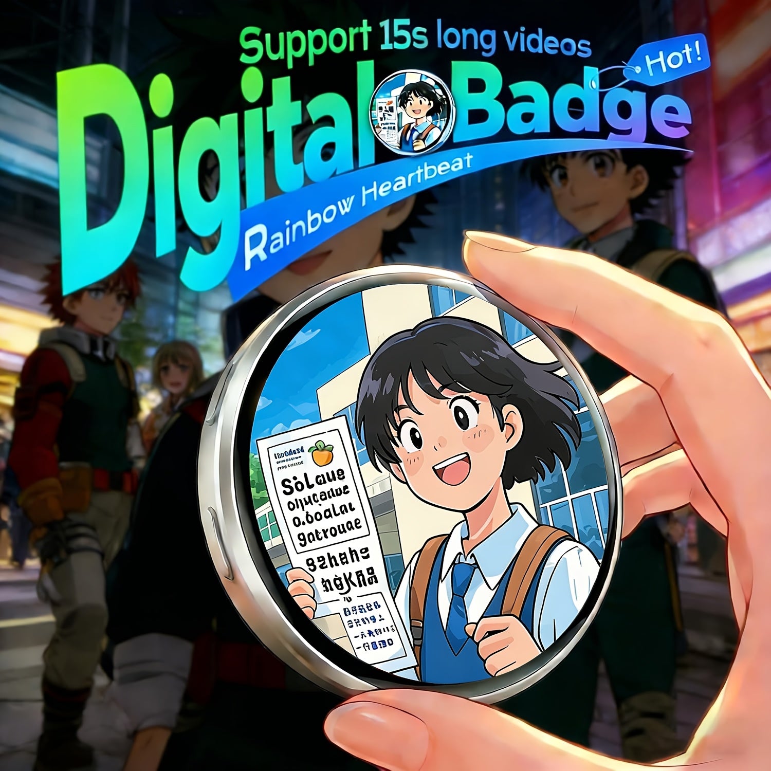 2026 new electronic badge display   high frame