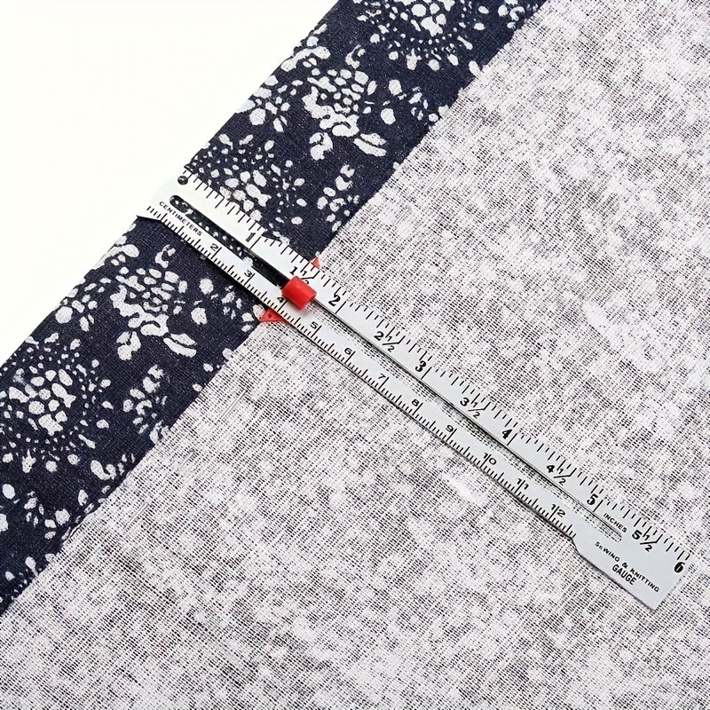 handmade   ruler metal edge measuring sewing tool