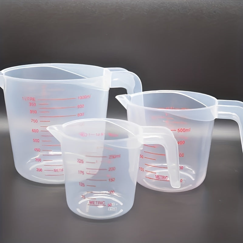 3pcs nesting measuring cups set 1 cup 250ml 2 cups 500ml 4