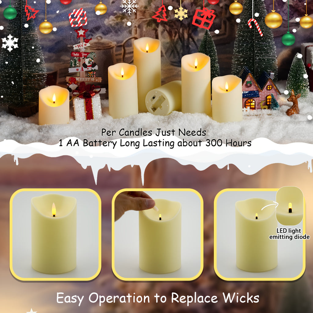 set 9   flameless led candles 2 remote controls