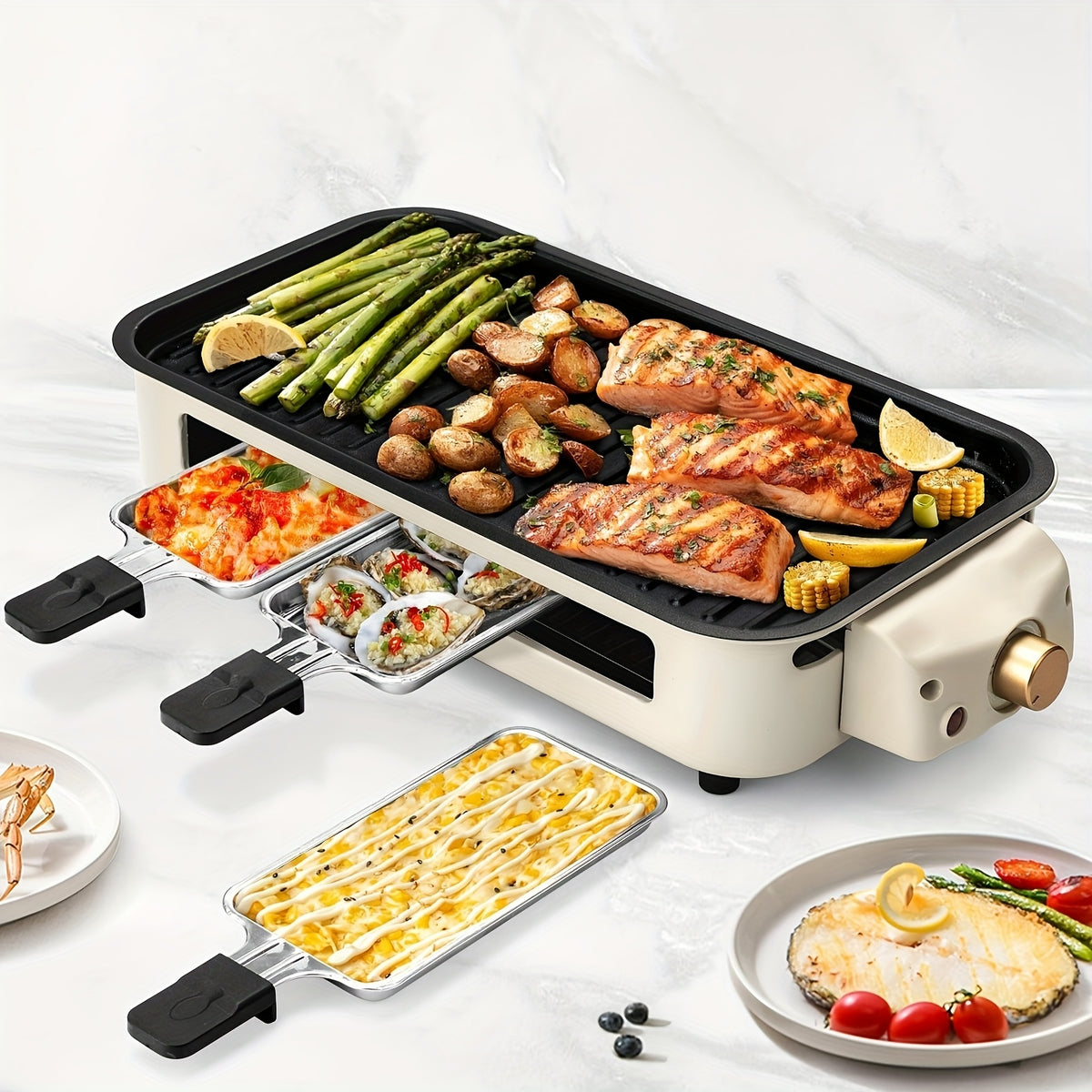 smokeless electric grill indoor grill removable non stick