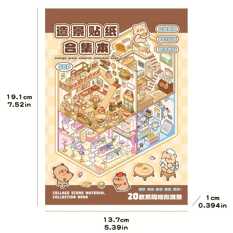 50pcs scene sticker   stickers including 30