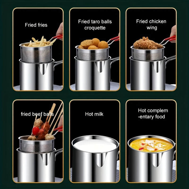 stainless steel deep fryers filter rack compact
