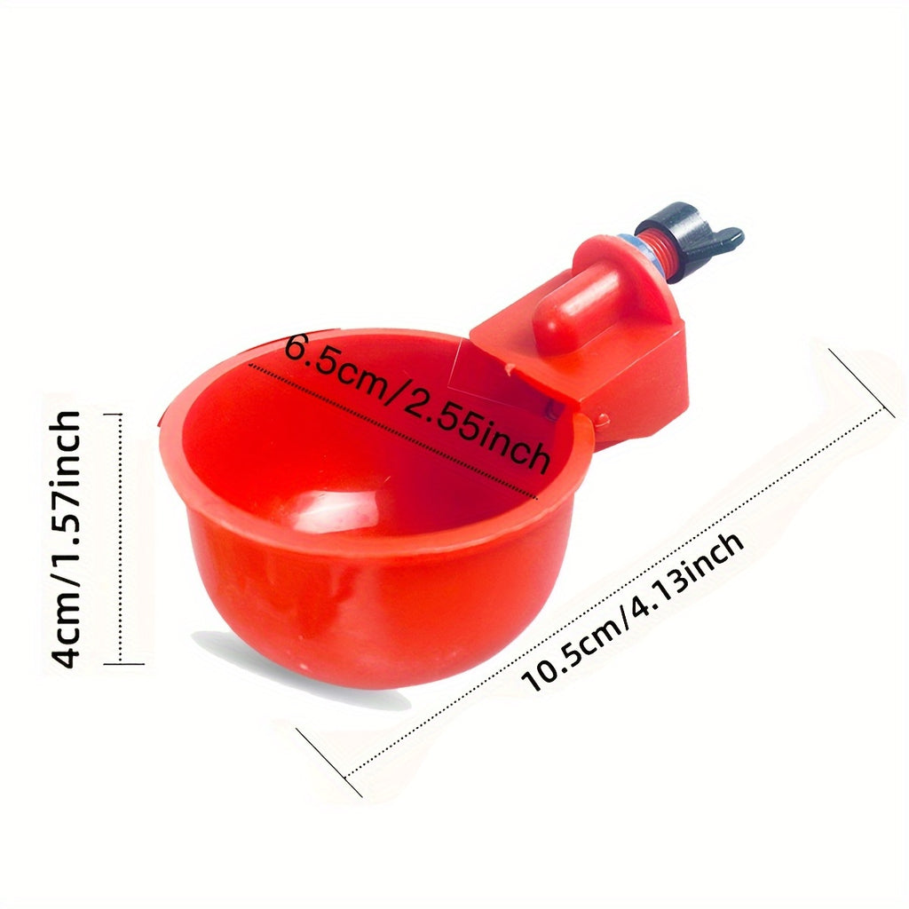 8pcs automatic poultry waterer set red plastic chicken