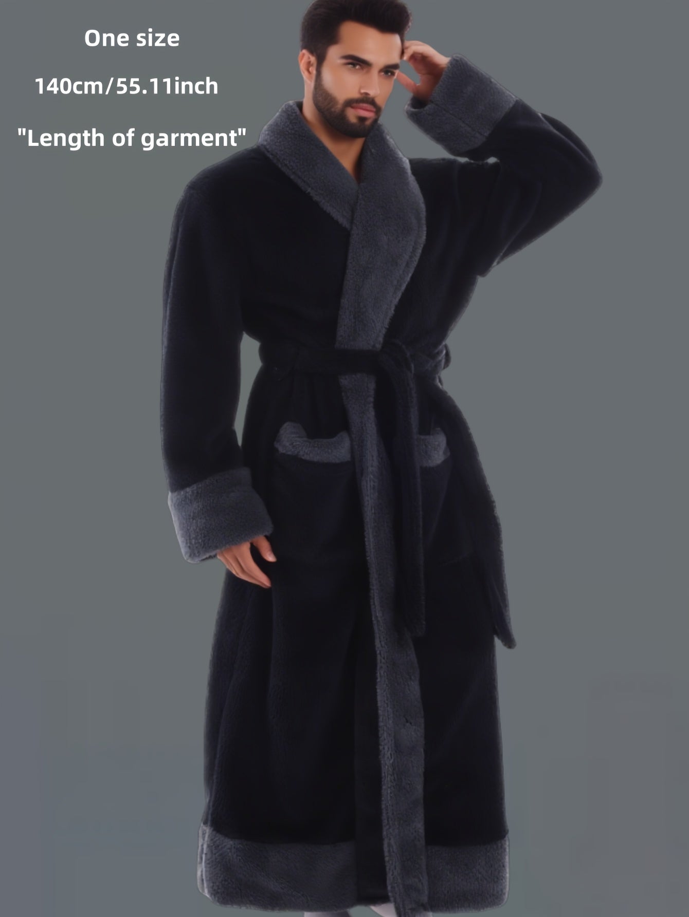 2025 winter plush collection mens warm robe bathrobe autumn