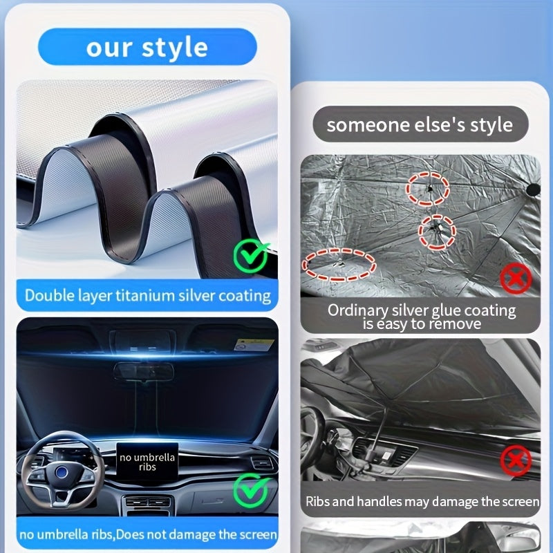 a car specific front windshield sunshade heat insulating uv
