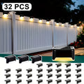 32 pack solar led deck lights auto 12hr lighting outdoor