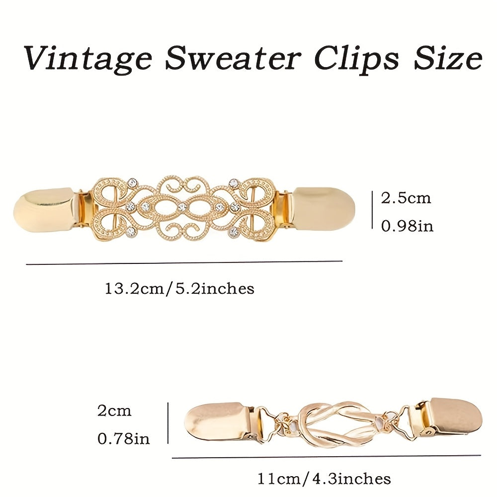 6pcs sweater clips cardigans collar clip tighten dress