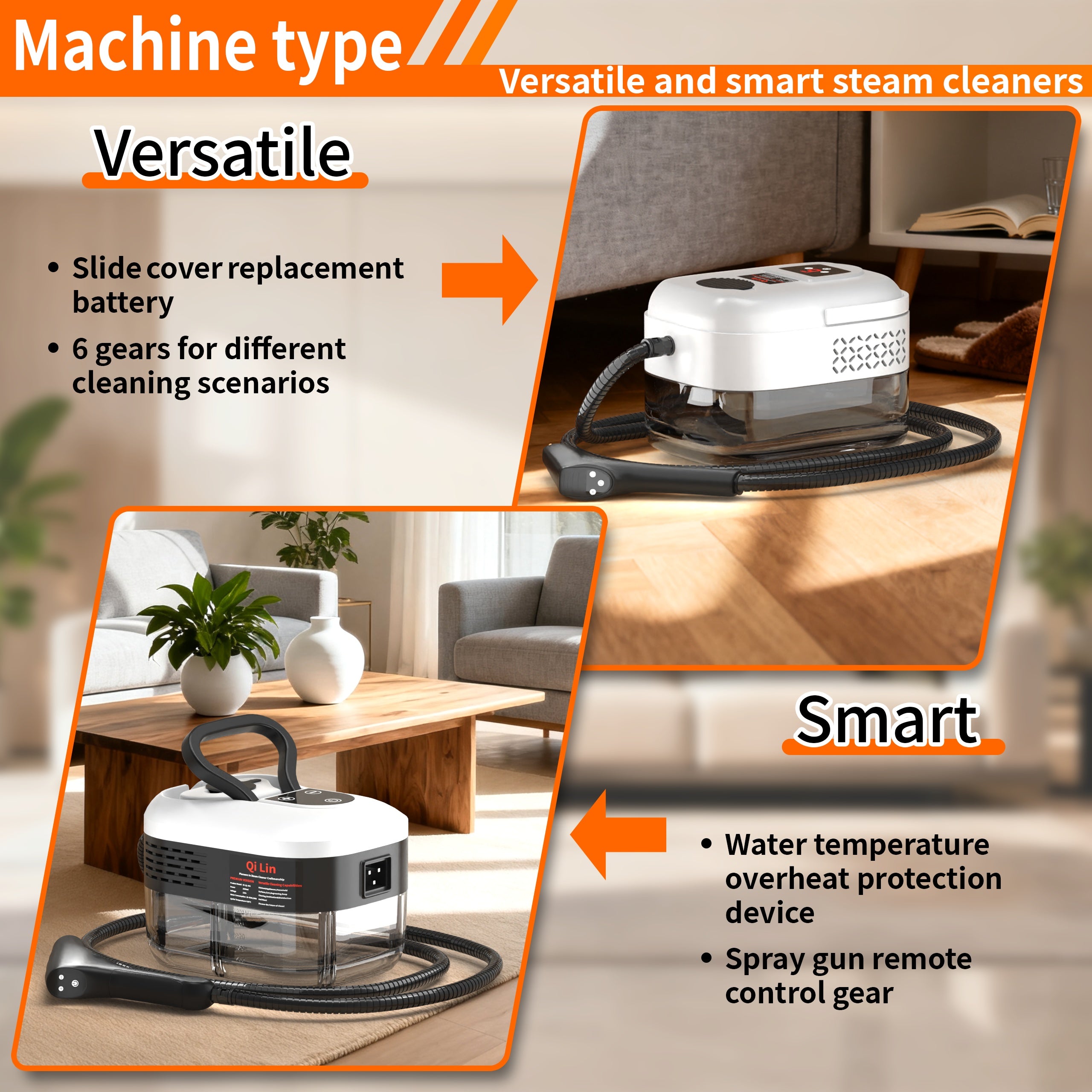 1pc handheld portable steam cleaner high temperature