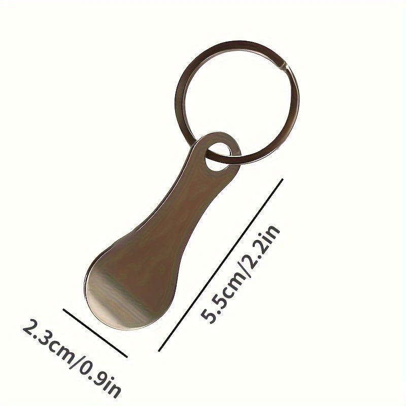 1pc   keychain stainless steel trolley
