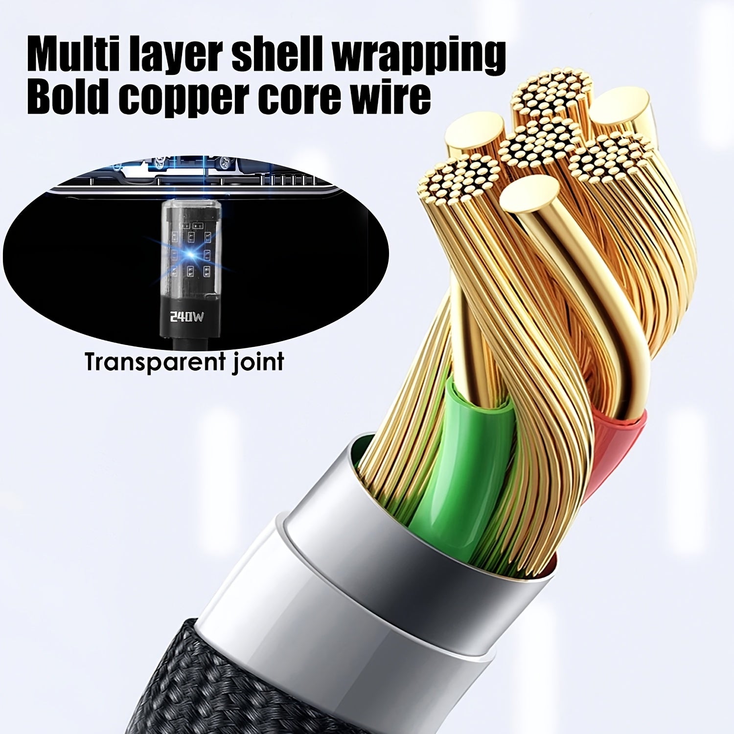 240w nylon usb type c super fast charging cable samsung